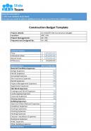 Construction Budget Sheet Excel Spreadsheet Worksheet Xlcsv