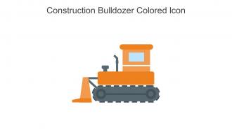 Construction Bulldozer Colored Icon In Powerpoint Pptx Png And Editable Eps Format