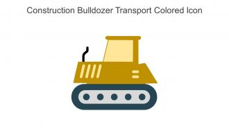 Construction Bulldozer Transport Colored Icon In Powerpoint Pptx Png And Editable Eps Format