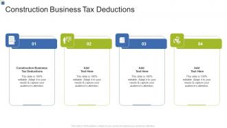 Construction Business Tax Deductions In Powerpoint And Google Slides Cpb