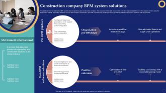 Construction Company Bpm System Solutions Business Process Management System