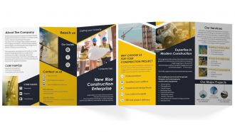 Construction Company Brochure Trifold