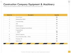 Construction company equipment and machinery passenger lift ppt powerpoint presentation file icon