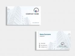Construction contractor business card design template
