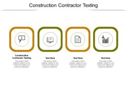 Construction contractor texting ppt powerpoint presentation icon pictures cpb