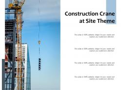 Construction crane at site theme