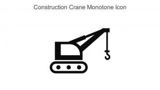 Construction Crane Monotone Icon In Powerpoint Pptx Png And Editable Eps Format