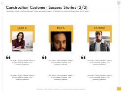 Construction customer success stories lauren ppt powerpoint presentation pictures background