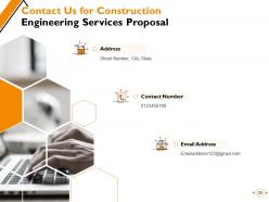 Construction engineering services proposal powerpoint presentation slides