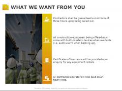 Construction equipment proposal template powerpoint presentation slides