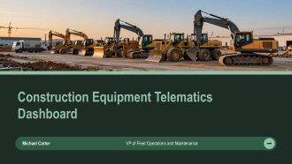 Construction Equipment Telematics Dashboard PPT Presentation VA