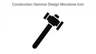 Construction Hammer Design Monotone Icon In Powerpoint Pptx Png And Editable Eps Format