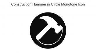 Construction Hammer In Circle Monotone Icon In Powerpoint Pptx Png And Editable Eps Format