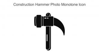 Construction Hammer Photo Monotone Icon In Powerpoint Pptx Png And Editable Eps Format