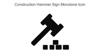 Construction Hammer Sign Monotone Icon In Powerpoint Pptx Png And Editable Eps Format