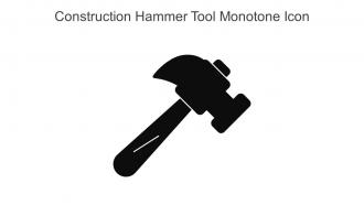 Construction Hammer Tool Monotone Icon In Powerpoint Pptx Png And Editable Eps Format
