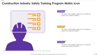 Construction Industry Safety Training Program Matrix Icon