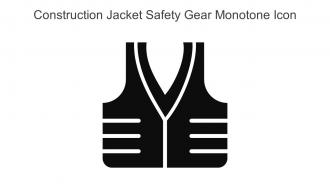 Construction Jacket Safety Gear Monotone Icon In Powerpoint Pptx Png And Editable Eps Format