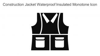 Construction Jacket Waterproof Insulated Monotone Icon In Powerpoint Pptx Png And Editable Eps Format