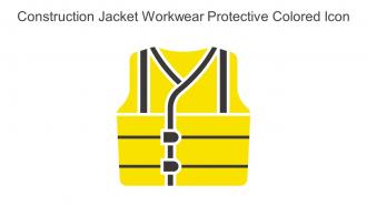 Construction Jacket Workwear Protective Colored Icon In Powerpoint Pptx Png And Editable Eps Format