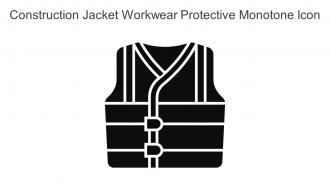 Construction Jacket Workwear Protective Monotone Icon In Powerpoint Pptx Png And Editable Eps Format
