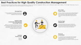 Construction management for maximizing resource efficiency best practices for high quality construction