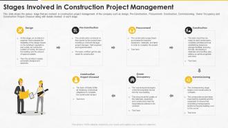 Construction management for maximizing resource efficiency stages involved in construction project