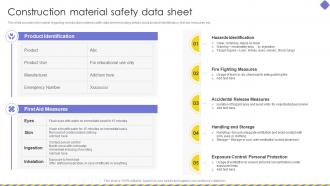 Construction Material Safety Data Sheet Embracing Construction Playbook
