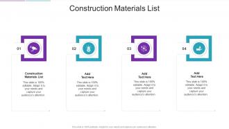 Construction Materials List In Powerpoint And Google Slides Cpb