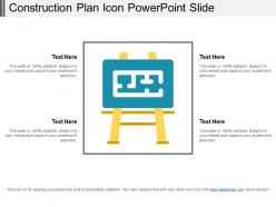 Construction plan icon powerpoint slide