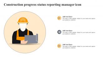 Construction Progress Status Reporting Manager Icon