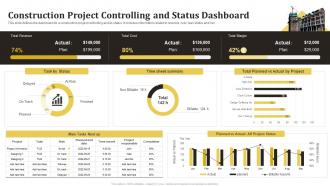 Construction Project Controlling And Status Dashboard