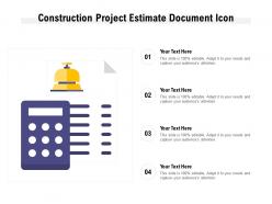 Construction project estimate document icon