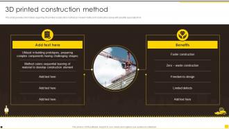 Construction Project Guidelines Playbook 3d Printed Construction Method