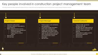 Construction Project Guidelines Playbook Key People Involved In Construction Project