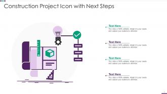 Construction Project Icon With Next Steps