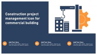 Construction Project Management Icon For Commercial Building