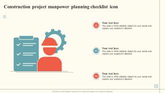 Construction Project Manpower Planning Checklist Icon