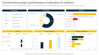 Construction Project Performance Evaluation Of Workers