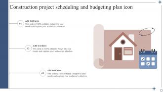 Construction Project Scheduling And Budgeting Plan Icon
