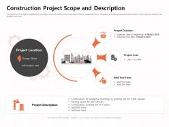 Construction Project Scope And Description Residential Ppt Powerpoint Presentation Visual Aids Styles
