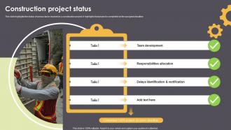 Construction Project Status Storyboard SS