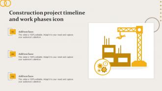 Construction Project Timeline And Work Phases Icon