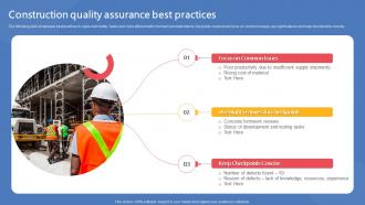 Construction Quality Assurance Best Practices