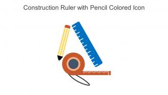 Construction Ruler With Pencil Colored Icon In Powerpoint Pptx Png And Editable Eps Format