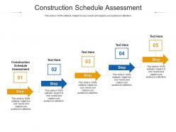 Construction schedule assessment ppt powerpoint presentation gallery microsoft cpb