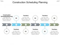 Construction scheduling planning ppt powerpoint presentation slides deck cpb