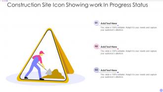 Construction Site Icon Showing Work In Progress Status