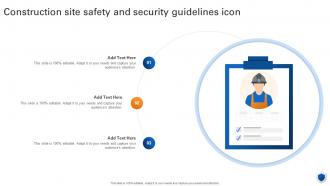 Construction Site Safety And Security Guidelines Icon