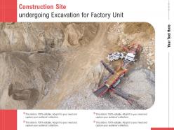 Construction site undergoing excavation for factory unit